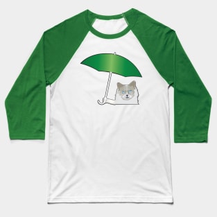 Cat with an umbrella Baseball T-Shirt